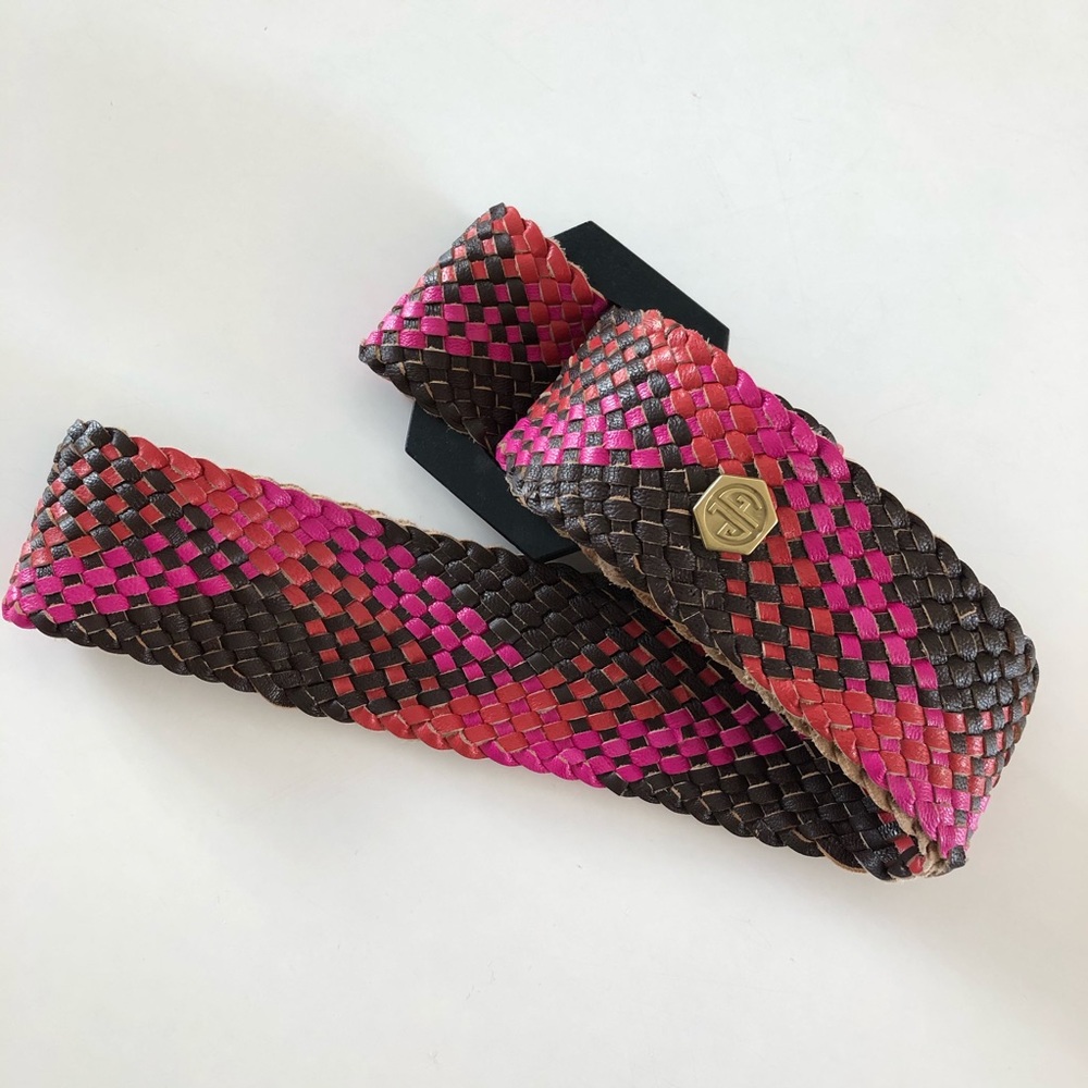 EUC - Woven Jonathan Adler Leather Belt - XL